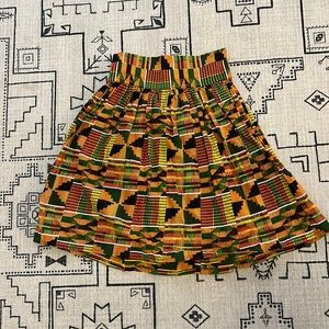 Kente Cloth Skirt sz 6